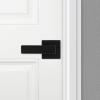 imageKwikset Breton Interior Passage Door Handle 4 Pack Lever for Closet and Hallway Doors Reversible NonLocking Handle Lever Matte Black with Microban ProtectionMatte Black