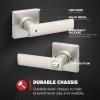 imageKwikset Breton Interior Passage Door Handle 4 Pack Lever for Closet and Hallway Doors Reversible NonLocking Handle Lever Matte Black with Microban ProtectionSatin Nickel