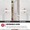 imageKwikset Breton Interior Passage Door Handle 4 Pack Lever for Closet and Hallway Doors Reversible NonLocking Handle Lever Matte Black with Microban ProtectionSatin Nickel