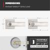 imageKwikset Breton Interior Passage Door Handle 4 Pack Lever for Closet and Hallway Doors Reversible NonLocking Handle Lever Matte Black with Microban ProtectionSatin Nickel