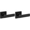 imageKwikset Breton Interior Passage Door Handle 4 Pack Lever for Closet and Hallway Doors Reversible NonLocking Handle Lever Matte Black with Microban ProtectionMatte Black