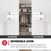 imageKwikset Breton Interior Passage Door Handle 4 Pack Lever for Closet and Hallway Doors Reversible NonLocking Handle Lever Matte Black with Microban ProtectionPolished Chrome