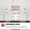 imageKwikset Breton Interior Passage Door Handle 4 Pack Lever for Closet and Hallway Doors Reversible NonLocking Handle Lever Matte Black with Microban ProtectionSatin Nickel