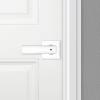 imageKwikset Breton Interior Passage Door Handle 4 Pack Lever for Closet and Hallway Doors Reversible NonLocking Handle Lever Matte Black with Microban ProtectionPolished Chrome