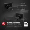 imageKwikset Breton Interior Passage Door Handle 4 Pack Lever for Closet and Hallway Doors Reversible NonLocking Handle Lever Matte Black with Microban ProtectionMatte Black