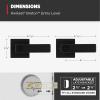 imageKwikset Breton Interior Passage Door Handle 4 Pack Lever for Closet and Hallway Doors Reversible NonLocking Handle Lever Matte Black with Microban ProtectionMatte Black
