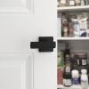 imageKwikset Breton Interior Passage Door Handle 4 Pack Lever for Closet and Hallway Doors Reversible NonLocking Handle Lever Matte Black with Microban ProtectionMatte Black