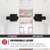 imageKwikset Breton Interior Passage Door Handle 4 Pack Lever for Closet and Hallway Doors Reversible NonLocking Handle Lever Matte Black with Microban ProtectionMatte Black