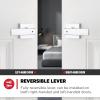 imageKwikset Breton Interior Privacy Door Handle with Lock 10 Pack Door Lever for Bathroom and Bedroom Matte Black Reversible Keyless Turn Lock with Microban ProtectionPolished Chrome