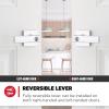 imageKwikset Breton Interior Privacy Door Handle with Lock 10 Pack Door Lever for Bathroom and Bedroom Matte Black Reversible Keyless Turn Lock with Microban ProtectionPolished Chrome