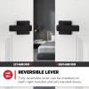 imageKwikset Breton Interior Privacy Door Handle with Lock 10 Pack Door Lever for Bathroom and Bedroom Matte Black Reversible Keyless Turn Lock with Microban ProtectionMatte Black