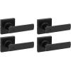 imageKwikset Breton Interior Privacy Door Handle with Lock 10 Pack Door Lever for Bathroom and Bedroom Matte Black Reversible Keyless Turn Lock with Microban ProtectionMatte Black