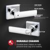 imageKwikset Breton Interior Privacy Door Handle with Lock 4 Pack Door Lever for Bathroom and Bedroom Matte Black Reversible Keyless Turn Lock with Microban ProtectionPolished Chrome
