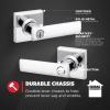 imageKwikset Breton Interior Privacy Door Handle with Lock 4 Pack Door Lever for Bathroom and Bedroom Matte Black Reversible Keyless Turn Lock with Microban ProtectionPolished Chrome