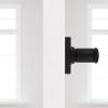 imageKwikset Breton Interior Privacy Door Handle with Lock 4 Pack Door Lever for Bathroom and Bedroom Matte Black Reversible Keyless Turn Lock with Microban ProtectionMatte Black