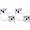 imageKwikset Breton Interior Privacy Door Handle with Lock 4 Pack Door Lever for Bathroom and Bedroom Matte Black Reversible Keyless Turn Lock with Microban ProtectionPolished Chrome