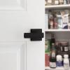 imageKwikset Breton Interior Privacy Door Handle with Lock 4 Pack Door Lever for Bathroom and Bedroom Matte Black Reversible Keyless Turn Lock with Microban ProtectionMatte Black