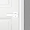 imageKwikset Breton Interior Privacy Door Handle with Lock 4 Pack Door Lever for Bathroom and Bedroom Matte Black Reversible Keyless Turn Lock with Microban ProtectionPolished Chrome