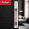 imageKwikset Caerus Front Door Lock Handle and Deadbolt Set Entry Handleset Exterior with Interior Lever Satin Nickel SmartKey ReKey Security with KwikSlide Door Handle Backplate Full Escutcheon