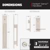 imageKwikset Caerus Front Door Lock Handle and Deadbolt Set Entry Handleset Exterior with Interior Lever Satin Nickel SmartKey ReKey Security with KwikSlide Door Handle Backplate Full Escutcheon