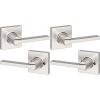imageKwikset Casey Entry Door Handle with Lock and Key Secure Keyed Reversible Lever Exterior For Front Entrance and Bedrooms Satin Nickel  Pick Resistant Smartkey Rekey Security and MicrobanSatin Nickel