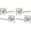 imageKwikset Casey Entry Door Handle with Lock and Key Secure Keyed Reversible Lever Exterior For Front Entrance and Bedrooms Satin Nickel  Pick Resistant Smartkey Rekey Security and MicrobanSatin Nickel