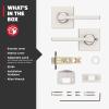 imageKwikset Casey Entry Door Handle with Lock and Key Secure Keyed Reversible Lever Exterior For Front Entrance and Bedrooms Satin Nickel  Pick Resistant Smartkey Rekey Security and MicrobanSatin Nickel