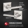 imageKwikset Casey Entry Door Handle with Lock and Key Secure Keyed Reversible Lever Exterior For Front Entrance and Bedrooms Satin Nickel  Pick Resistant Smartkey Rekey Security and MicrobanSatin Nickel