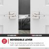 imageKwikset Casey Entry Door Handle with Lock and Key Secure Keyed Reversible Lever Exterior For Front Entrance and Bedrooms Satin Nickel  Pick Resistant Smartkey Rekey Security and MicrobanSatin Nickel