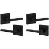 imageKwikset Casey Entry Door Handle with Lock and Key Secure Keyed Reversible Lever Exterior For Front Entrance and Bedrooms Satin Nickel  Pick Resistant Smartkey Rekey Security and MicrobanMatte Black