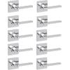 imageKwikset Casey Entry Door Handle with Lock and Key Secure Keyed Reversible Lever Exterior For Front Entrance and Bedrooms Satin Nickel  Pick Resistant Smartkey Rekey Security and MicrobanPolished Chrome