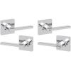 imageKwikset Casey Entry Door Handle with Lock and Key Secure Keyed Reversible Lever Exterior For Front Entrance and Bedrooms Satin Nickel  Pick Resistant Smartkey Rekey Security and MicrobanPolished Chrome