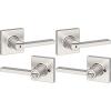 imageKwikset Casey Entry Door Handle with Lock and Key Secure Keyed Reversible Lever Exterior For Front Entrance and Bedrooms Satin Nickel  Pick Resistant Smartkey Rekey Security and MicrobanSatin Nickel