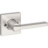 imageKwikset Casey Entry Door Handle with Lock and Key Secure Keyed Reversible Lever Exterior For Front Entrance and Bedrooms Satin Nickel  Pick Resistant Smartkey Rekey Security and MicrobanSatin Nickel