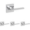 imageKwikset Casey Entry Door Handle with Lock and Key Secure Keyed Reversible Lever Exterior For Front Entrance and Bedrooms Satin Nickel  Pick Resistant Smartkey Rekey Security and MicrobanPolished Chrome