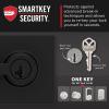 imageKwikset Casey Entry Door Handle with Lock and Key Secure Keyed Reversible Lever Exterior For Front Entrance and Bedrooms Satin Nickel  Pick Resistant Smartkey Rekey Security and MicrobanMatte Black