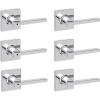 imageKwikset Casey Entry Door Handle with Lock and Key Secure Keyed Reversible Lever Exterior For Front Entrance and Bedrooms Satin Nickel  Pick Resistant Smartkey Rekey Security and MicrobanPolished Chrome