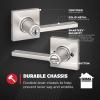 imageKwikset Casey Entry Door Handle with Lock and Key Secure Keyed Reversible Lever Exterior For Front Entrance and Bedrooms Satin Nickel  Pick Resistant Smartkey Rekey Security and MicrobanSatin Nickel