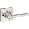 imageKwikset Casey Entry Door Handle with Lock and Key Secure Keyed Reversible Lever Exterior For Front Entrance and Bedrooms Satin Nickel  Pick Resistant Smartkey Rekey Security and MicrobanSatin Nickel
