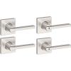 imageKwikset Casey Entry Door Handle with Lock and Key Secure Keyed Reversible Lever Exterior For Front Entrance and Bedrooms Satin Nickel  Pick Resistant Smartkey Rekey Security and MicrobanSatin Nickel
