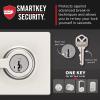 imageKwikset Casey Entry Door Handle with Lock and Key Secure Keyed Reversible Lever Exterior For Front Entrance and Bedrooms Satin Nickel  Pick Resistant Smartkey Rekey Security and MicrobanSatin Nickel