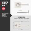 imageKwikset Casey Entry Door Handle with Lock and Key Secure Keyed Reversible Lever Exterior For Front Entrance and Bedrooms Satin Nickel  Pick Resistant Smartkey Rekey Security and MicrobanSatin Nickel