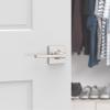 imageKwikset Casey Entry Door Handle with Lock and Key Secure Keyed Reversible Lever Exterior For Front Entrance and Bedrooms Satin Nickel  Pick Resistant Smartkey Rekey Security and MicrobanSatin Nickel