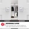 imageKwikset Casey Entry Door Handle with Lock and Key Secure Keyed Reversible Lever Exterior For Front Entrance and Bedrooms Satin Nickel  Pick Resistant Smartkey Rekey Security and MicrobanPolished Chrome