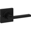 imageKwikset Casey Entry Door Handle with Lock and Key Secure Keyed Reversible Lever Exterior For Front Entrance and Bedrooms Satin Nickel  Pick Resistant Smartkey Rekey Security and MicrobanMatte Black