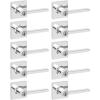 imageKwikset Casey Entry Door Handle with Lock and Key Secure Keyed Reversible Lever Exterior For Front Entrance and Bedrooms Satin Nickel  Pick Resistant Smartkey Rekey Security and MicrobanPolished Chrome