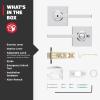 imageKwikset Casey Entry Door Handle with Lock and Key Secure Keyed Reversible Lever Exterior For Front Entrance and Bedrooms Satin Nickel  Pick Resistant Smartkey Rekey Security and MicrobanPolished Chrome