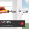 imageKwikset Casey Entry Door Handle with Lock and Key Secure Keyed Reversible Lever Exterior For Front Entrance and Bedrooms Satin Nickel  Pick Resistant Smartkey Rekey Security and MicrobanPolished Chrome