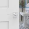 imageKwikset Casey Entry Door Handle with Lock and Key Secure Keyed Reversible Lever Exterior For Front Entrance and Bedrooms Satin Nickel  Pick Resistant Smartkey Rekey Security and MicrobanPolished Chrome