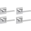 imageKwikset Casey Entry Door Handle with Lock and Key Secure Keyed Reversible Lever Exterior For Front Entrance and Bedrooms Satin Nickel  Pick Resistant Smartkey Rekey Security and MicrobanPolished Chrome